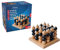 Noris 606102033 - Deluxe 4er Reihe 3D aus Holz - Spiele-Klassiker in hochwertiger Holz-Ausführung mit 64 Kugeln, für Kinder ab 6 Jahre und Erwachsene, Strategie-Spiel für 2 Spieler