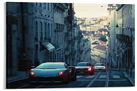 Supercar Poster für Gran Turismo Rennauto, Sportwagen, Poster, dekoratives Gemälde, Leinwand, Wandposter und Kunstbild, Druck, modernes Familien-Schlafzimmer, Deko-Poster, 20 x 30 cm