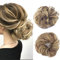 Cybelleza Haarteil Haargummi Haarverlängerung Pferdeschwanz 35g Haarteil Mit Gummiband Dutt Updo Hochsteckfrisuren Gelockt Haarband Gewellt Lockiges Messy Bun für Damen (Blond & Brünett)