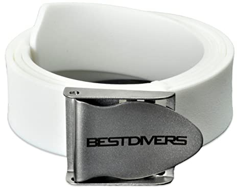 Cintura Best Divers, Gomma Bianca, Fibbia Inox