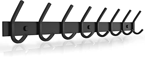Dripex Coat Hook Rack Wall Mounted 304 Stainless Steel Hanger Heavy Duty Clothes Hat Holder (8 Hooks)