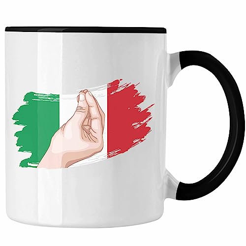 Trendation Tazza Italia Regalo divertente per gli italiani Vacanze Roma (Nero/Schwarz)