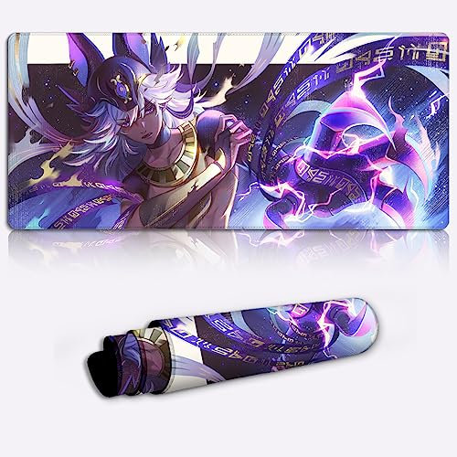 Mousepad Genshin Impact Cyno Gaming Mouse Pad personaggio del gioco XXL Tappetino per Mouse da gioco esteso Grande (11,8x31,49X0,15) pollici