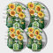 Walarky Sunflower and Leaves Picture Round Hob Covers 4-Piece Stove Plate Cooker Hob Covers for Cookers Top Burner Gas Range Protector Cookware Accessories Cooktop Farmhouse Decor