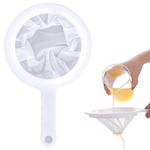 Filtro 200 mesh nylon filtro vino filtro vino con manico 14 cm filtro imbuto ultra fine filtro senza BPA fine filtro fine per filtrare succhi di latte, oli caffè vino latte di soia