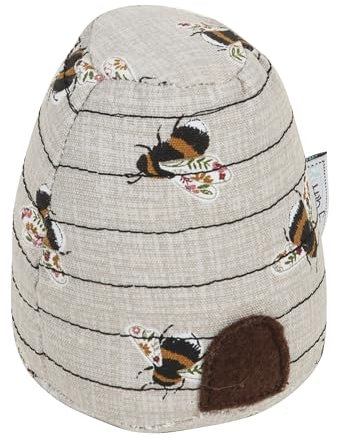 Hobby Gift PCBEE 87 100% Baumwollstoff Neuheit Bienenstock-Nadelkissen – Nähnadeln, Quilten, Handarbeitszubehör, Kunsthandwerk, Natürliche Bienen, 8 x 8 x 8.5cm