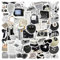 Sakerr Retro-Cartoon Black White Stickers, 121Pcs PVC Waterproof Kindle Stickers for Laptop, Phone, Skateboard, Cups