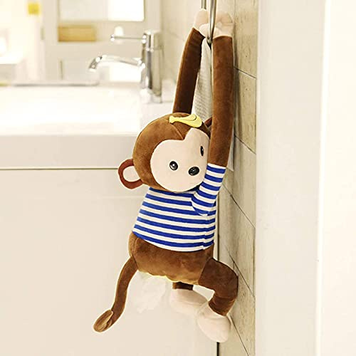 Auto Taschentuch Box Halter, kreative AFFE Taschentuch Box AFFE Tissue Spender Serviettenhalter Auto hängen Taschentuch Box multifunktionalen Behälter für Badezimmer Schlafzimmer Küche