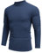 COOFANDY Herren Halbes Rollkragenshirt Winter Thermo Oberteil Langarm Turtleneck Basic Slim Fit Shirts Navy Blau L