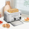 Brotbackautomat, 6-Scheiben-Brotbackmaschine, 2400 W, 3 Toastmodi, 1-5min, 6-Scheiben, Warmhaltefunktion, Edelstahl-Brotbackmaschine