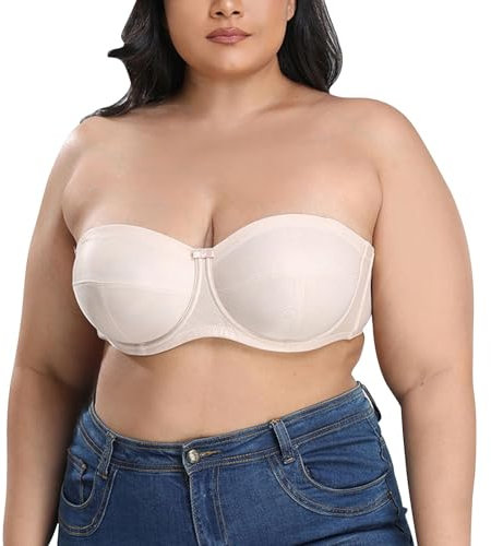 Generico Cerotto Seno Adesivo Reggiseno Fascia Imbottito Sexy da Donna con Reggiseno in Pizzo Grande Tinta Unita Cerotto Seno Adesivo Reggiseno Fascia Imbottito (Beige, 40D)