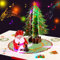 3D Pop-Up Weihnachtskarte mit Musik und LED-Beleuchtung, Santa Claus und Weihnachtsbaum, Handgefertigte Festliche Weihnachtskarte mit leuchtenden Lichtern, für Kinder und Erwachsene