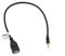 vhbw Adapter OTG kompatibel mit Volvo, Toyota, Suzuki, Subaru, SsangYong Mobilgerät - Kabeladapter USB Buchse auf AUX Stecker Schwarz