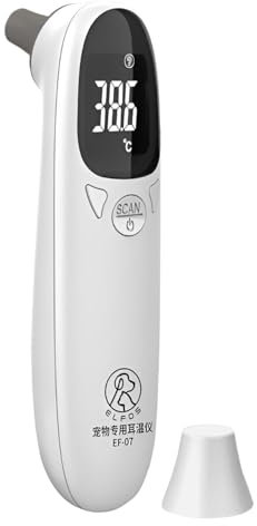 Genikeer Tier Thermometer | Hunde Ohrthermometer | Vet Digital Thermometer | Fieberthermometer Für Katzen | Veterinärthermometer Mit Doppelmodus-Design Für Hunde Und Katzen