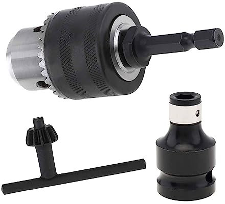 Adaptador portabrocas de 3/8 pulgadas, portabrocas con cambio rápido de 1/4 pulgadas, adaptador de pistolas de impacto, adaptador de broca