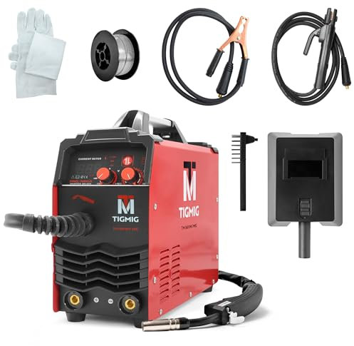 TIGMIG Saldatrice Inverter IGBT DC MIG/MAG A Filo Continuo + FLUX Filo Animato + MMA Elettrodo, Modello TM160INVMIG, Fino 160 A, Accessori e Bobina Filo Animato Inclusi, Assistenza e Garanzia Italia
