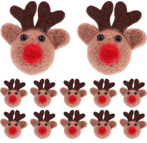 CRILSTYLEO Elch-Dekorationen 12 Stück Weihnachts-elch-Ornamente Basteln Elch-