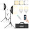 EMART Softbox Fotostudio Set 40 x 40cm, Soft Box Beleuchtung 2 x 50W 3000-6000K LED Studio Licht Kit für Studio Porträts,Video, Fotografie