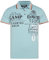 Camp David Herren Poloshirt mit Trikotkragen und Logo Artworks Sea Mint L