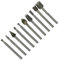 Coltello intagliato for intaglio del legno HSS Fresa rotante Fresa for fresatrice Attacco for fresa Dremel Taglierina for file rotanti Rettifica plastica for legno(HSS Router Bit 10pcA)