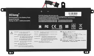 XClong 00UR890 00UR891 00UR892 01AV493 Laptop Akku Ersatz für Lenovo ThinkPad T570 T580 P51S P52S Series SB10L84123 SB10L84122 SB10L84121 4ICP6/38/65 4ICP6/38/64 15.28V 32Wh
