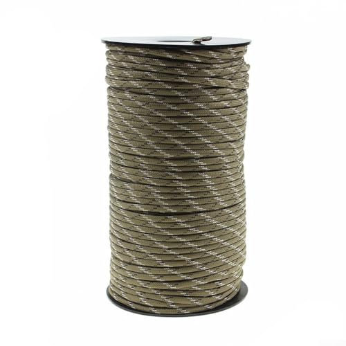 Corda resistente per tenda a 9 fili, lunghezza 100 m, ideale per sopravvivenza all'aperto, acqua e campeggio (mimetico nel deserto)
