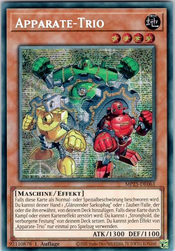 Apparate-Trio - MP25-DE061 - Secret Rare - 1. Auflage - Deutsch - Yugioh - 2025 Mega-Pack Tin - mit RC-Fieldcenter