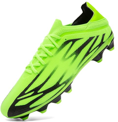 ASOCO DREAM Zapatillas de Fútbol Hombre Botas de Fútbol Profesionales Exteriores Atletismo Entrenamiento Zapatos de Fútbol Calzado Deportivo,Verde,46 EU