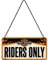 Nostalgic-Art Retro Hängeschild, 10 x 20 cm, Harley-Davidson – Riders Only – Geschenk-Idee für Biker, Original Lizenzprodukt (OLP), aus Metall, Vintage Design, Blechschilder Sprüche