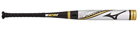 Mizuno B19-PWR CRBN BBCOR Baseballschläger (-3), Silber-Gold, 86,4 cm/88,8 g