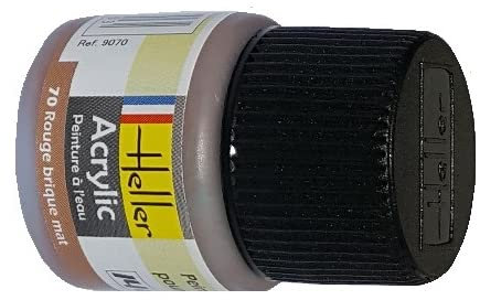 Peinture pour maquette heller n 70 rouge brique mat
