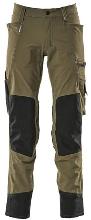 Mascot 17179-311-33 Advanced Cordura Ultimate Stretch Geringes Gewicht Hose mit Knietaschen, Moosgrün, 76C42 Größe