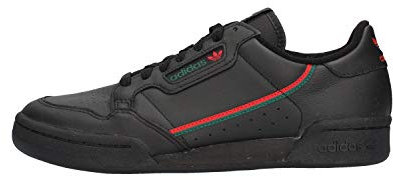 adidas Herren Continental 80 Sneaker, Core Black/Scarlet/Collegiate Green, 41 1/3 EU