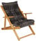 Sessel Relax Liegestuhl 3 Positionen in Holz Klapppolster H 100 cm Farbe als Foto (grau pio)