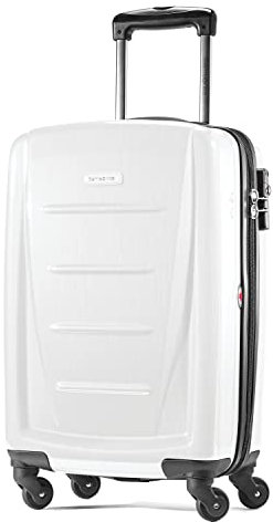 Samsonite Winfield 2 Valise Rigide Extensible avec roulettes pivotantes, Blanc brossé, Carry-on 20-inch, Winfield 2 Valise Rigide avec roulettes pivotantes