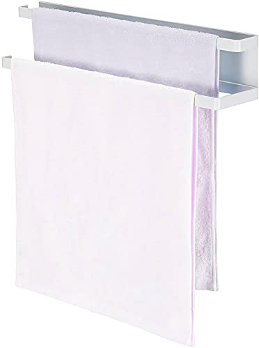 Küchenhandtuchhalter – Geschirrtuchhalter Magnetisch Handtuchstange Schrank Küche Handtuchhalter für Kühlschrank & Tür Ofen Geschirrspüler, Spüle ohne Bohren, Modern, Multifunktions-Weiß