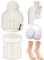 HICARER 5 Stücke Set, Hut Schal Handschuhe Ohrenschützer Socken (Weiß)