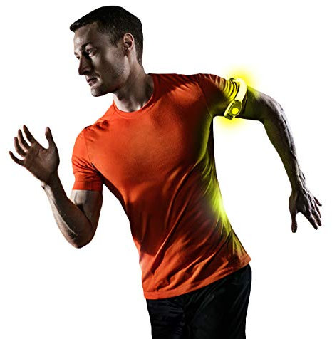 Ultra 2 Gelb LED Lichter Leuchtband Joggen LED Armband Jogging Licht LED Licht Joggen Licht Running Light Reflektoren Kinder LED Lichtband Blinklicht Joggen Leuchtarmband Joggen Bänder Sport