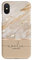 Tirita Personalised Phone Case for iPhone X & Xs – Hard Case or Cover With Custom Name or Initials – Cute Personalised Gift for Women or Girls [15. Marble Gold Beige]