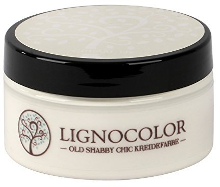 Lignocolor 100ml Kreidefarbe Shabby Chic Lack Landhaus Stil Vintage Look Chalky finish (Cream 138)
