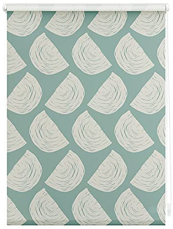 Lichtblick Klemmfix Verdunklungs-Rollo mit Motiv, ohne Bohren, Blickdicht, Seitenzugrollo, Made in Germany, Julia Schumacher, Moving Rainbow - Grün 90 cm x 150 cm (B x L)
