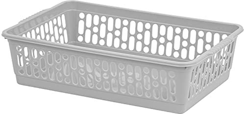 #11 24x Aufbewahrungskorb grau - 25 x 15 - Körbchen - Kunststoffkorb - Organizer - Ordnung - Aufbewahrung Bad Korb Kinderzimmer Haushalt