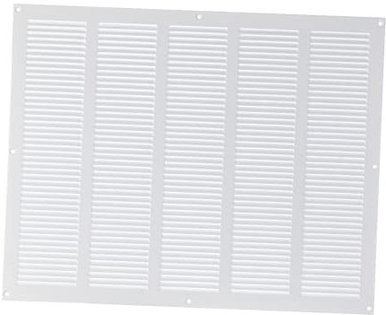 Generic 500 x 400 mm White Metal Air Vent Grille Insect Protection