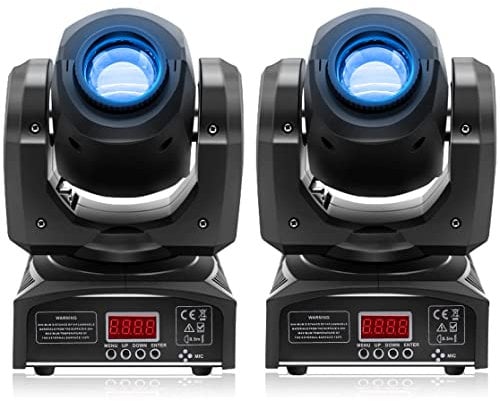 HOLDLAMP Moving Head LED Bühnenlicht Beam dmx512 Partylichter Wash Spot Licht Lampe 8 Muster Lichteffekt für Bar Party Halloween Weihnachten Hochzeit Disco Kinder - 2 PCS