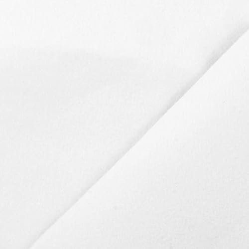 STOFFKONTOR Bastelfilz Filz Stoff Stärke 4,0 mm Breite 45 cm - Meterware, Farbe Weiss - zum Basteln und Dekorieren