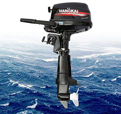 Aussenbordmotor, 4-Takt 123CC Profi Außenbord Motor Benzinmotor Wasserkühlung Aussenborder Trolling Motor für Boote Schlauchbooten Fischerbooten Aquakultur, Outdoor-Abenteuer