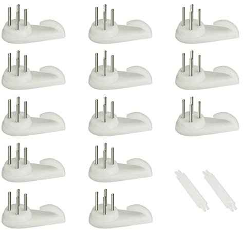 Savita 25pcs Concrete Wall Hooks, Invisible Nail Hangers No Damage Wall Picture Hangers Drywall Picture Hooks Non Trace Hanging Hooks Photo Frame Hangers (5cm, White), D15149