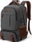 Tzowla Canvas Laptop Backpack Mens Womens,Vintage Travel Work Hiking Backpacks,School College Rucksack Fits 17.3 Inch Computer,Bookbag with USB Charging Port-Dark Grey