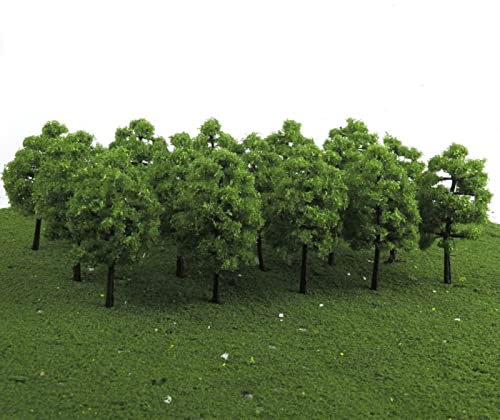 RANRAO 100 Stück Modell Bäume Miniatur, 1:100 Modellbäume Modellbahn, Zug Bäume Eisenbahn Landschaft Diorama Baum Architektur Bäume, Modellbau Bäume für Mini Landschaft Landschaftsgestaltung, 3.5cm