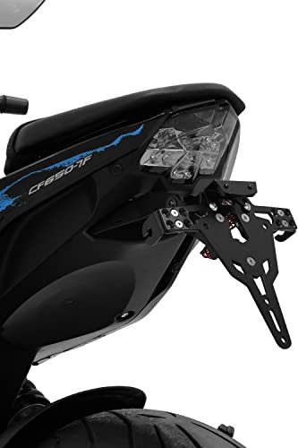 ZIEGER Pro Motorrad kurzer Kennzeichenhalter Kennzeichenträger Nummernschildhalter (kompatibel mit CFMOTO 650 NK 2020-)